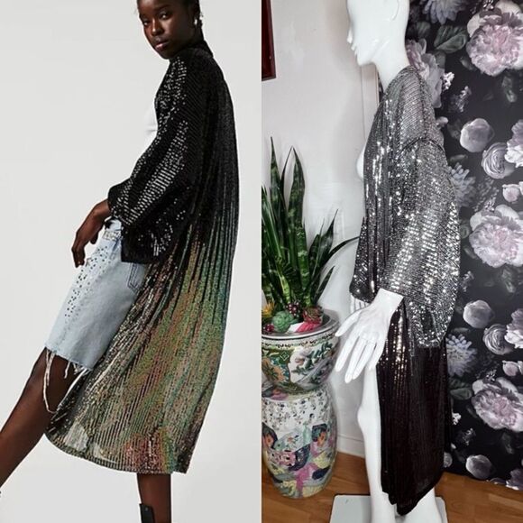 New Free People Party On Sequin Kimono/One size - Picture 1 of 7